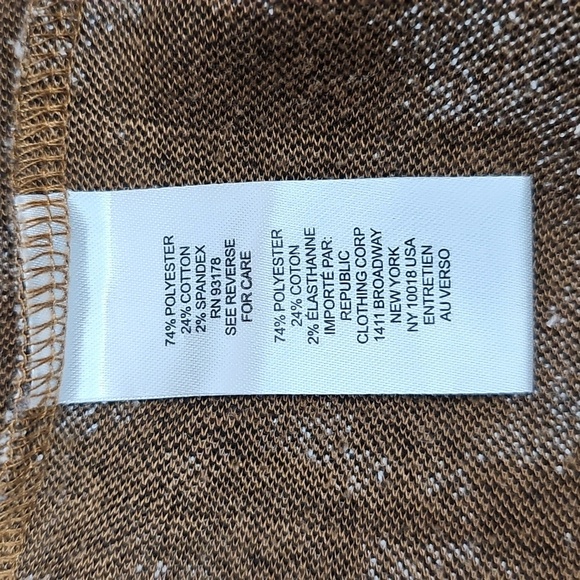 Industry Republic Clothing Slip On Tan/Cream Stretch Bell Bottom Damask Pants - Picture 5 of 5